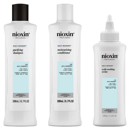 Nioxin Scalp Recovery Anti-Dandruff Kit - 200+200+100ml