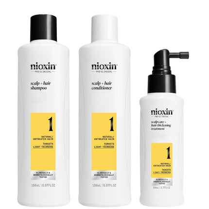 Nioxin System 1 Light Thinning Trial Kit - 150+150+50ml