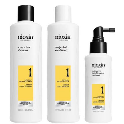 Nioxin System 1 Loyalty Kit Light Thinning - 300+300+100ml