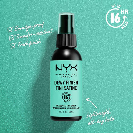 NYX Dewy Finish Makeup Setting Spray - 60ml