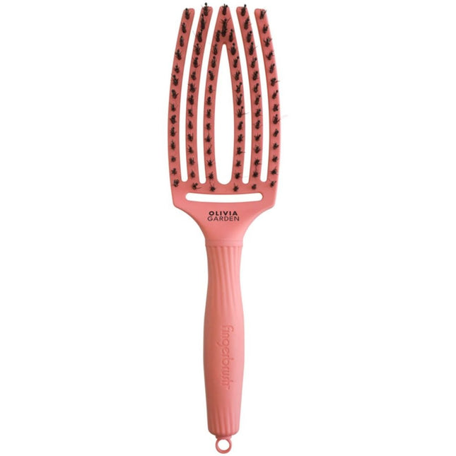 Olivia Garden Finger Brush Love Edition Care Iconic Boar&Nylon Radiant Peach - Medium