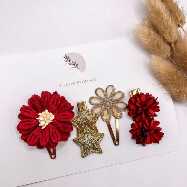 Peek a Beau Beautiful Red Haarspeldjes Set