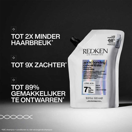 Redken Acidic Bonding Concentrate Shampoo Refill Set - 300ml+500ml