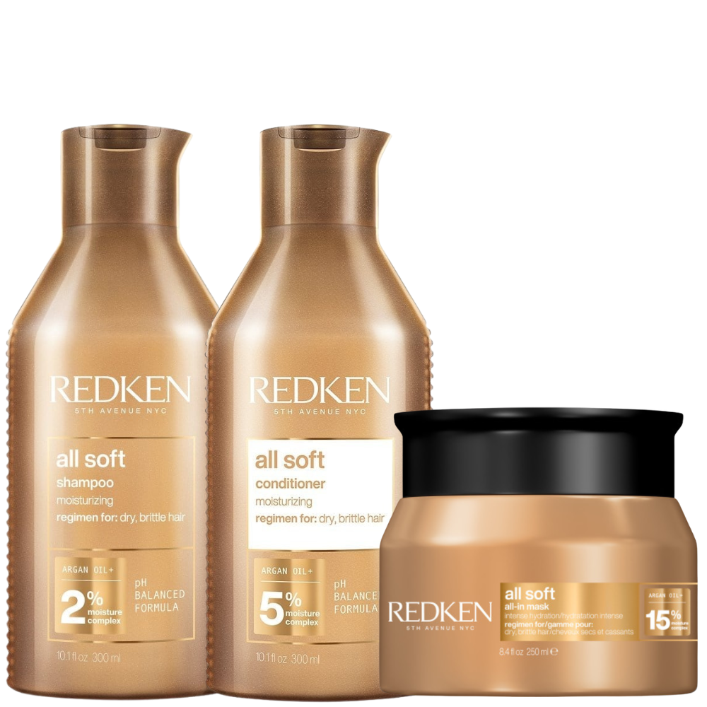 Redken All Soft Trio set - 2x300ml + 1x250ml