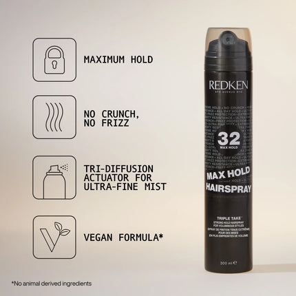 Redken Max Hold 32 Triple Take Hairspray - 300ml