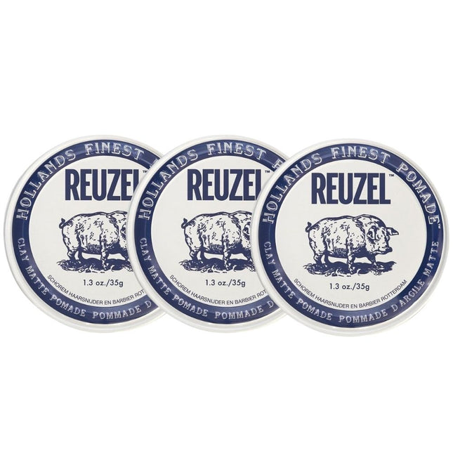 Reuzel Clay Matte Pomade 3-Pack - 3x113gr.
