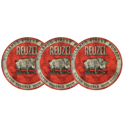 Reuzel High Sheen Pomade (Rood)  3-Pack - 3x95gr.