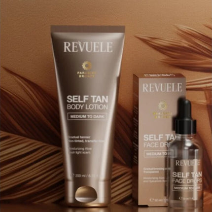 Revuele Self Tan Face Drops Medium To Dark - 30ml
