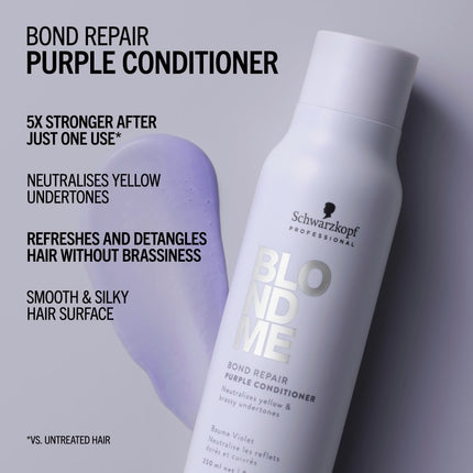 Schwarzkopf BlondMe Bond Repair Purple Conditioner - 250ml