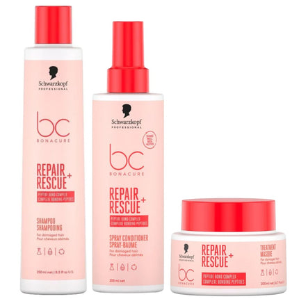 Schwarzkopf Bonacure Clean Performance Repair Rescue Care Set - 250+200ml+200ml