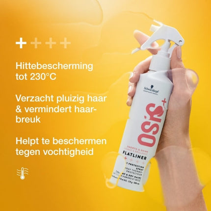 Schwarzkopf OSiS+ Smooth & Shine Flatliner Heat Protection Spray - 200ml