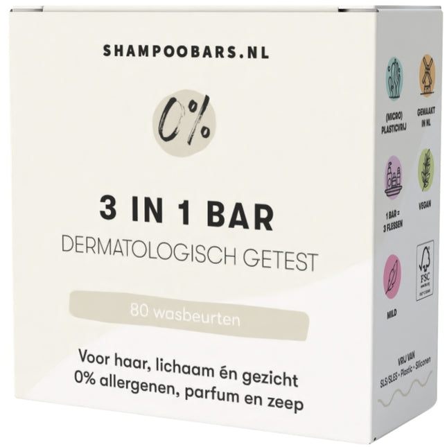 ShampooBars 3-in-1 Bar Haar en Lichaam 0% allergenen - 60g