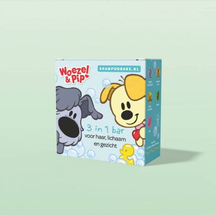 ShampooBars 3-in-1 Bar Woezel & Pip Haar, Lichaam en Gezicht - 60g