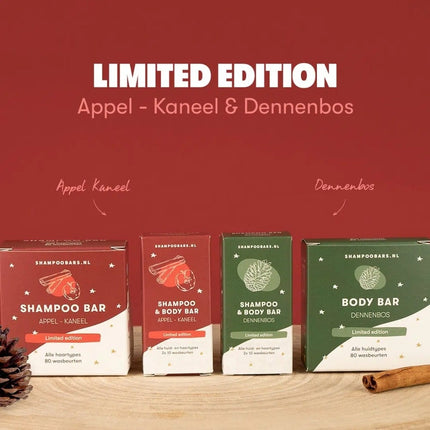 ShampooBars Bruis Bar Appel Kaneel alle huidtypes - 60g