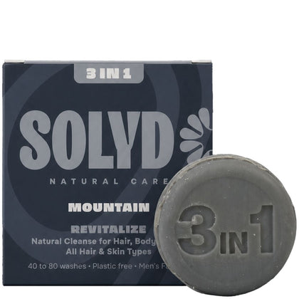 SOLYD 3-in-1 Bar Mountain Haar, Lichaam en Gezicht - 60g