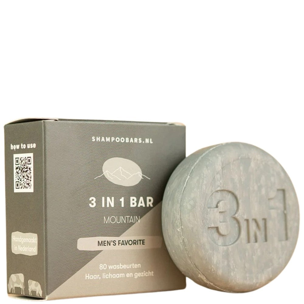 SOLYD 3-in-1 Bar Mountain Haar, Lichaam en Gezicht - 60g
