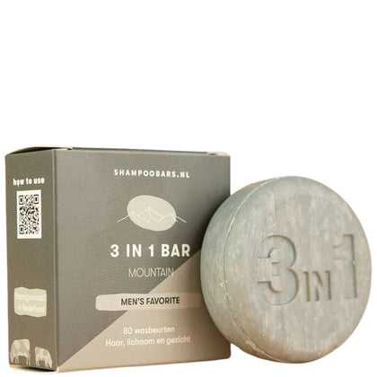 SOLYD 3-in-1 Bar Mountain Haar, Lichaam en Gezicht - 60g