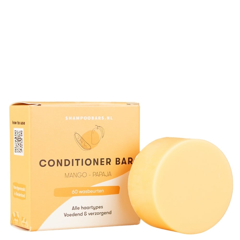 SOLYD Conditioner Bar Mango Papaja krullend & droog haar - 60g