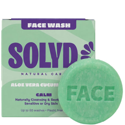SOLYD Facewash Bar Aloe Vera Cucumber Sensitive Skin - 60g