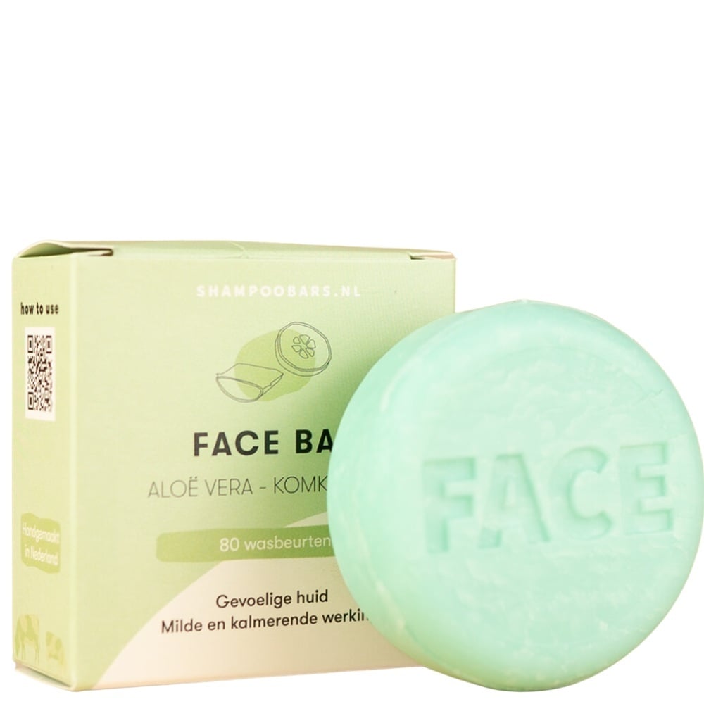 SOLYD Facewash Bar Aloë Vera Komkommer Gevoelige Huid - 60g