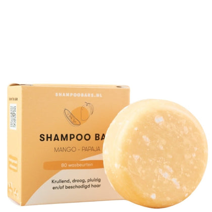 SOLYD Shampoo Bar Mango Papaja krullend & droog haar - 60g