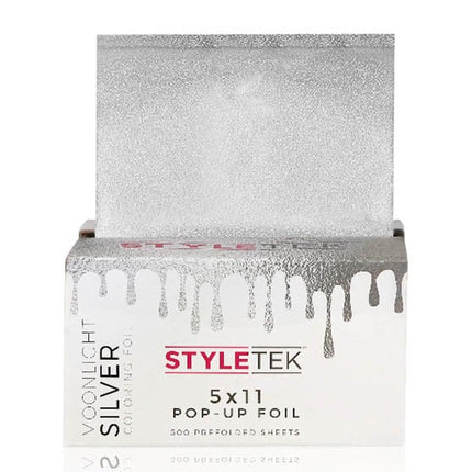 Styletek Voorgevouwen 5x11 Pop Up Moonlight Silver Folie - 500 stuks