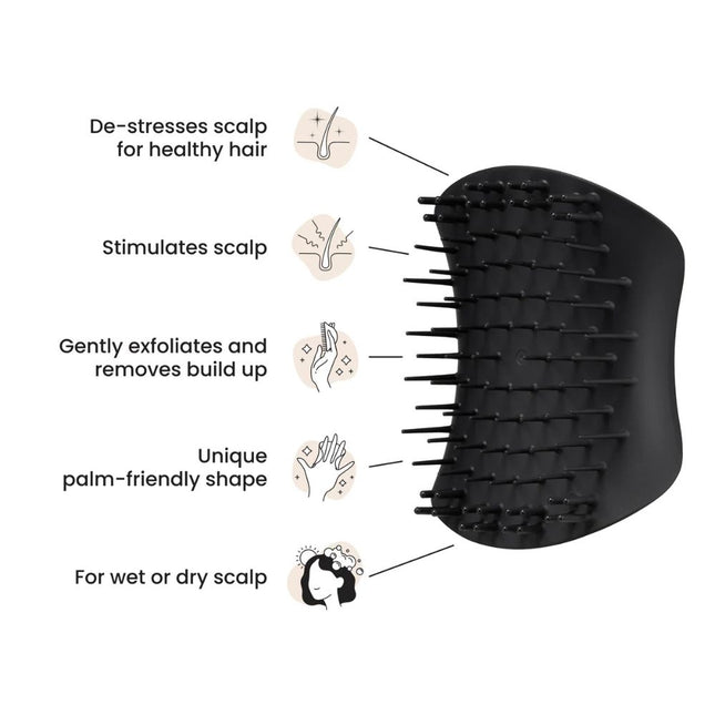 Tangle Teezer Scalp Exfoliator & Massaging Brush - Black
