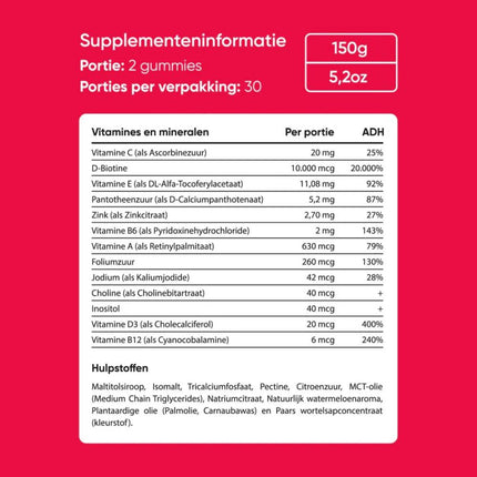 Veganboost Hair vitamins Watermelon - 60pcs