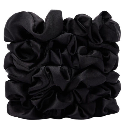 Veganboost Satin Scrunchies Black Big Size - 6pcs
