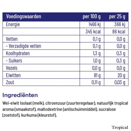 Vitakruid Clear Whey Isolate Tropical - 750ml