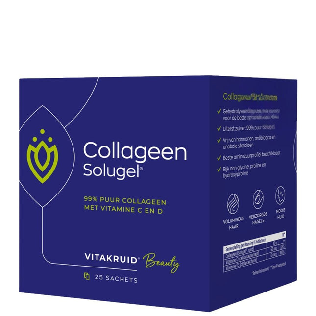 Vitakruid Collageen Solugel® Sachets 99% Puur- 25x10gr.