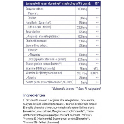 Vitakruid Elite Pre Workout Vrouw 30 dagen - 284gr