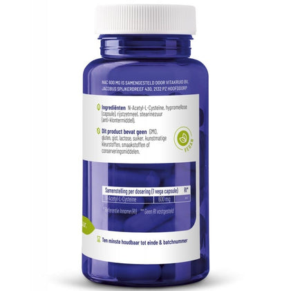 Vitakruid NAC 600 mg N-Acetyl-L-Cysteïne - 60pcs