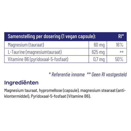 Vitakruid Vegan Magnesium Tauraat met P-5-P®