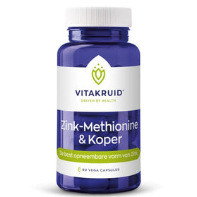 Vitakruid Zink-Methionine & Koper - 90 Vegan Capsules
