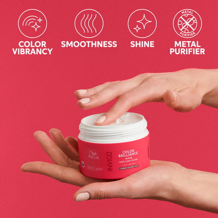 Wella Invigo Color Brilliance Masker - weerbarstig/dik haar