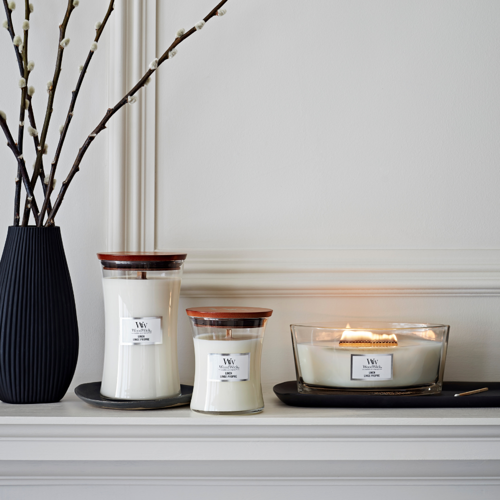 WoodWick Linen Large Candle - 611gr