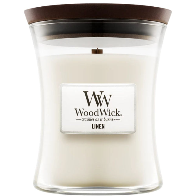 woodwick Linen Medium Candle - 275gr