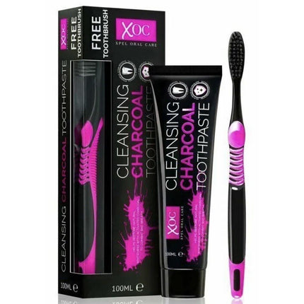 XOC Cleansing Charcoal Tandpasta + gratis tandenborstel - 100ml