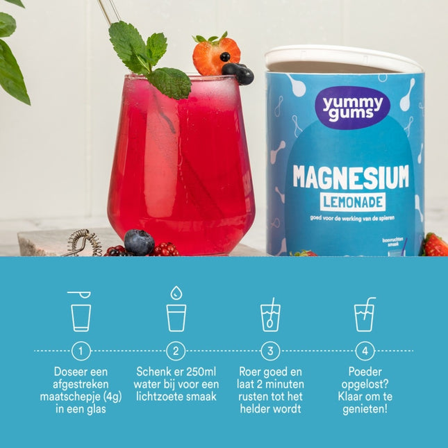 Yummygums Magnesium Lemonade - 240gr