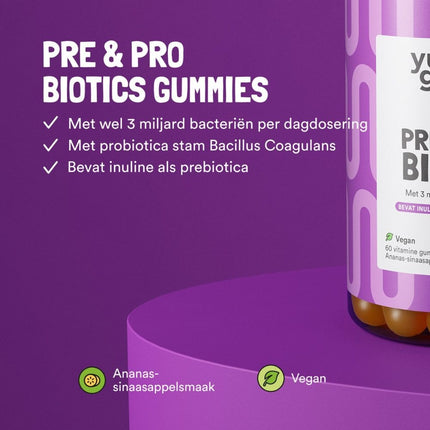 Yummygums Pre & Pro Biotics Gummies - 60 pcs